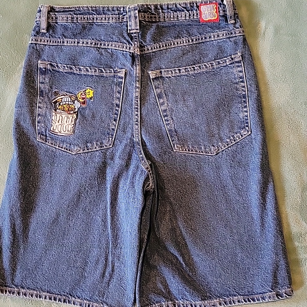 Empyre Men’s Ultra Loose Blue Denim Jean Shorts Size 30 - Picture 4 of 8